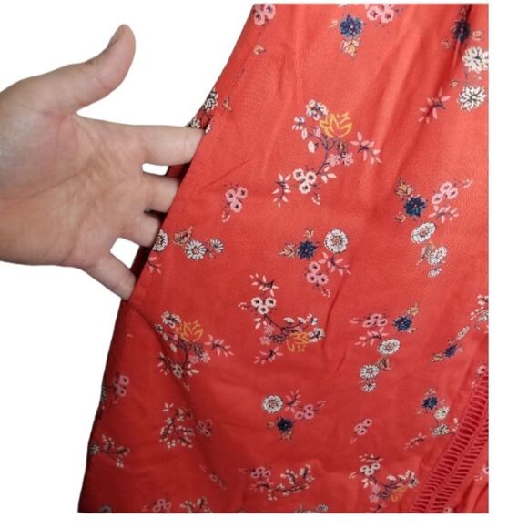 ModCloth Coral Whimsical Wildflowers Shift Dress Size M - Picture 10 of 16